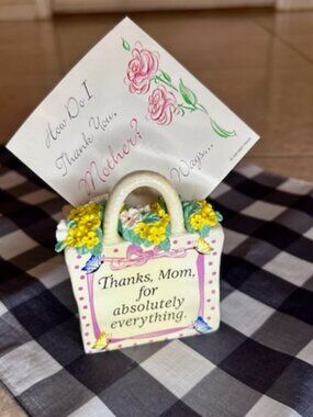 Mother's Day Thank You Mom Bag Gift Basket with Card